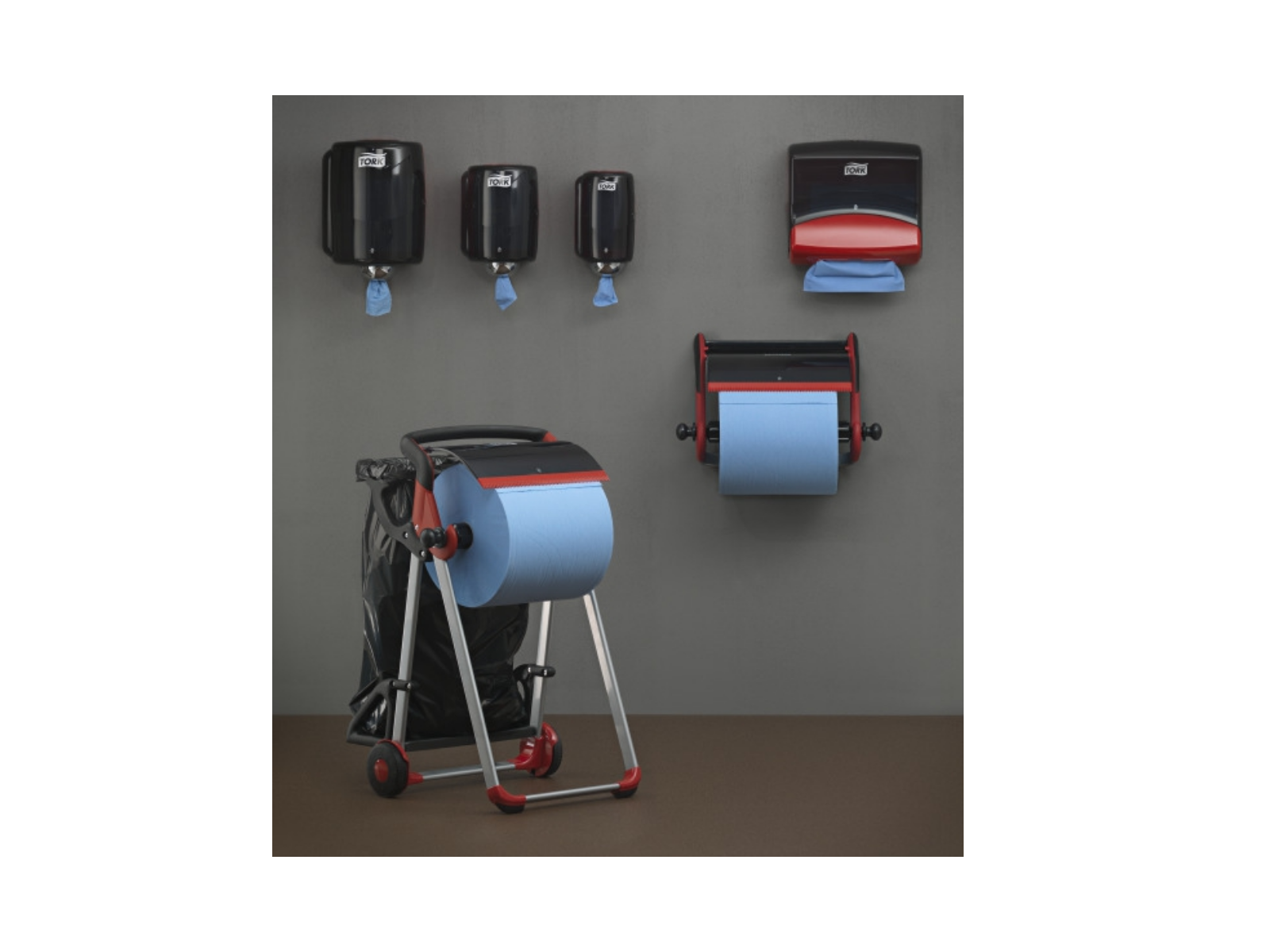 Stojak do czyściw W1 TORK 652008 Black Red Stand Premium